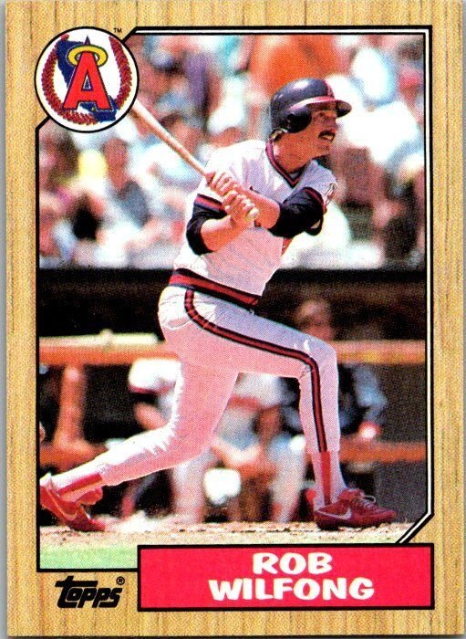 1987 Topps Baseball Card Rob Wilfong California Angels sk19032