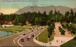 Canada Vancouver Stanley Park The Entrance 1946