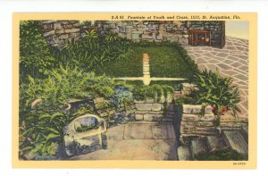 FL - St. Augustine. Fountain of Youth & Cross ca 1935