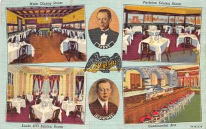 Chicago Illinois L'Aiglon French Restaurant Multi-View Linen Vintage PC U6121