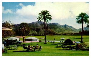 View of the Hoary Head Mountains from the lanai at Lihue Kauai Hawaii Postcard