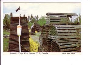 Repairing Lobster Traps, Kent County, New Brunswick, Photo Marty Sheffer