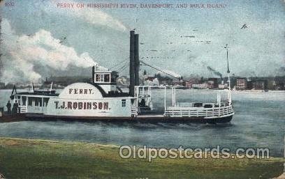 Mississippi River, USA Ferry, Ship 1910 some corner and edge wear, postal mar...