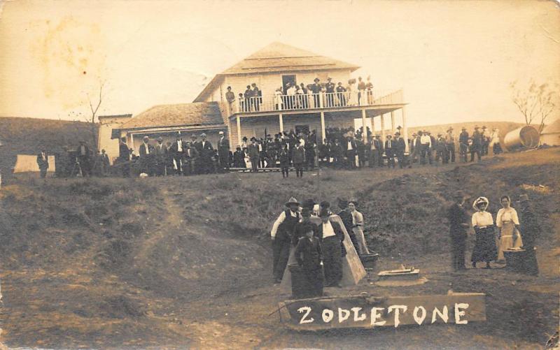 Zodletone Mountain OK in 1911 Spring Carnegie OK Postmark RPPC