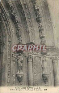 Old Postcard L'Isle Adam (S and O) Sculptural Details of the Church Portal