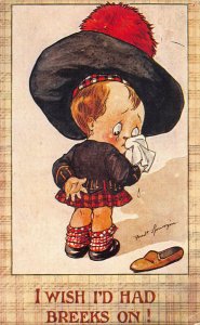 I Wish I'D Had Breeks On! Comic Artist Signed UK Postcard