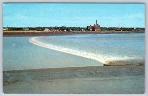 Tidal Bore, Petitcodiac River, Moncton NB, Vintage 1970 Postcard, Slogan Cancel