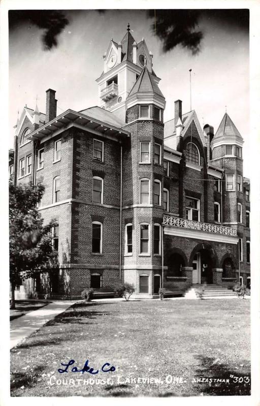 Lakeview Oregon Court House Real Photo Antique Postcard K32919