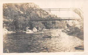 RPPC,  RAILROAD BRIDGE Over RIVER   Stamp Box Indicates 1¢ Required Postcard