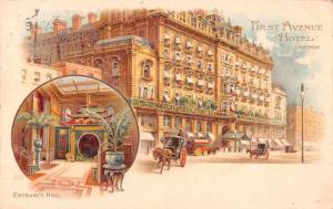 London England First Avenue Hotel Antique Postcard J48382