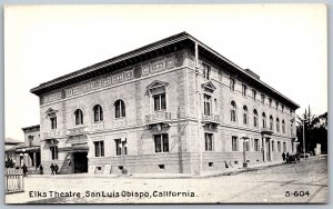 Vtg San Luis Obispo California CA Elks Theatre 1910s View Old Postcard