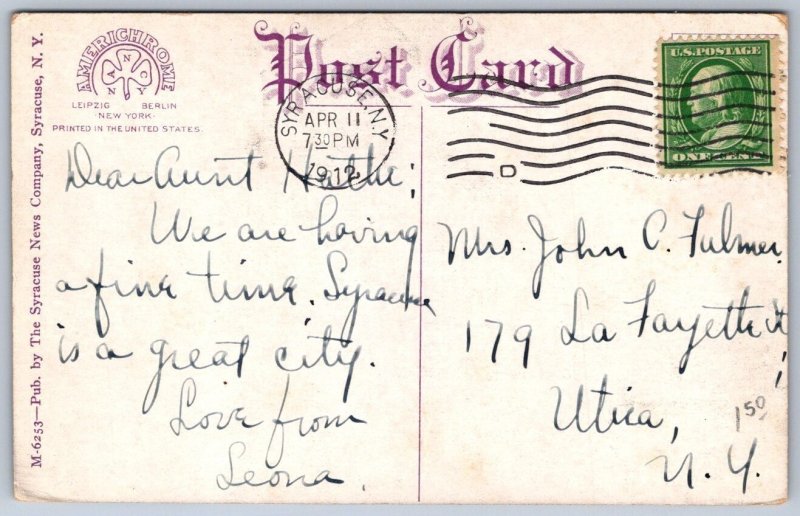 K44/ Syracuse New York Postcard c1910 Smith Premier Typewriter Factory 12