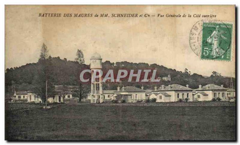 Postcard Old Chateau d & # 39eau Mr Moors Battery Schneider & Co. General Vie...