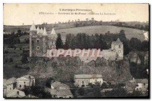 Postcard Old Cantal Auvergne Picturesque surroundings St Flour the castle Sai...