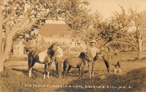 Douglas Hill ME The Ponies at Douglas Inn Real Photo Postcard