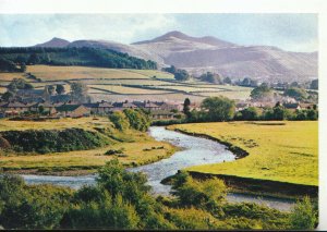 Wales Postcard - The Beacons from The Promenade - Breconshire - Ref 20629A