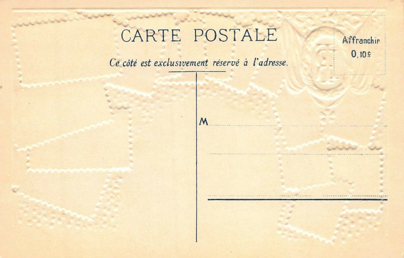 France Stamps on Early Embossed Postcard, Unused, Published by Ottmar Zieher