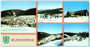 KLINGENTHAL, Germany ~ Ski Lift YOUTH HOSTEL Aschbergschanze 4x8.25 Postcard
