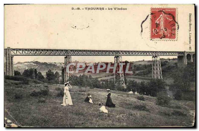 Old Postcard The Viaduct Thouars