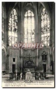 Old Postcard Champigny Sur Vhude Interior of the Holy Chapel of St. Louis Car...