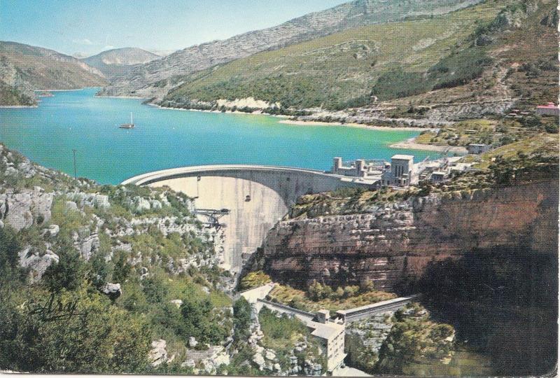 BF14726 les gorges du verdon barrage de castillonl france front/back image