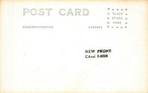 New York NY Kasner Bros. Diner New Phone Number Real Photo Postcard. 