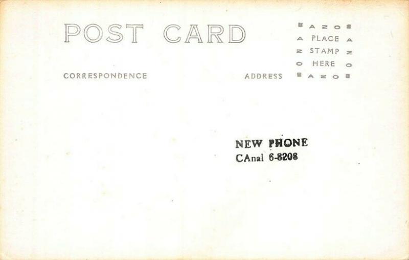 New York NY Kasner Bros. Diner New Phone Number Real Photo Postcard. 