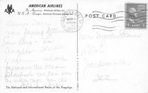 American Airlines Plane 1951 postcard