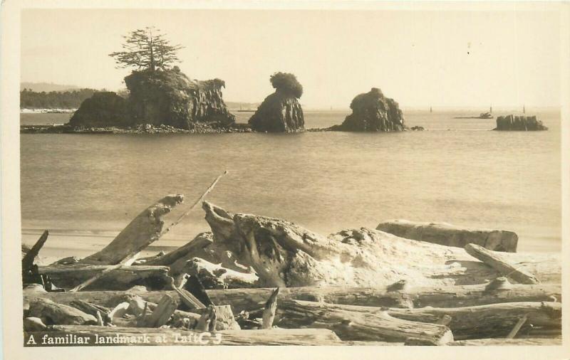 United States scenic real photo postcard a familiar landmark at Taft