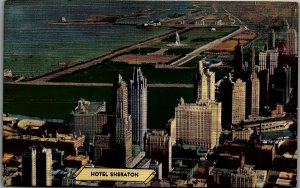 1940s HOTEL SHERATON CHICAGO, ILLINOIS LINEN POSTCARD 20-40