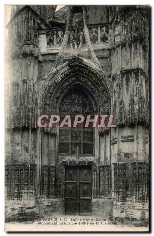 Old Postcard Caudebec en Caux Eglise Notre Dame Historical Monument