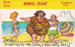 Texas Bowie Hello From Trailway Cafe Beach Humour