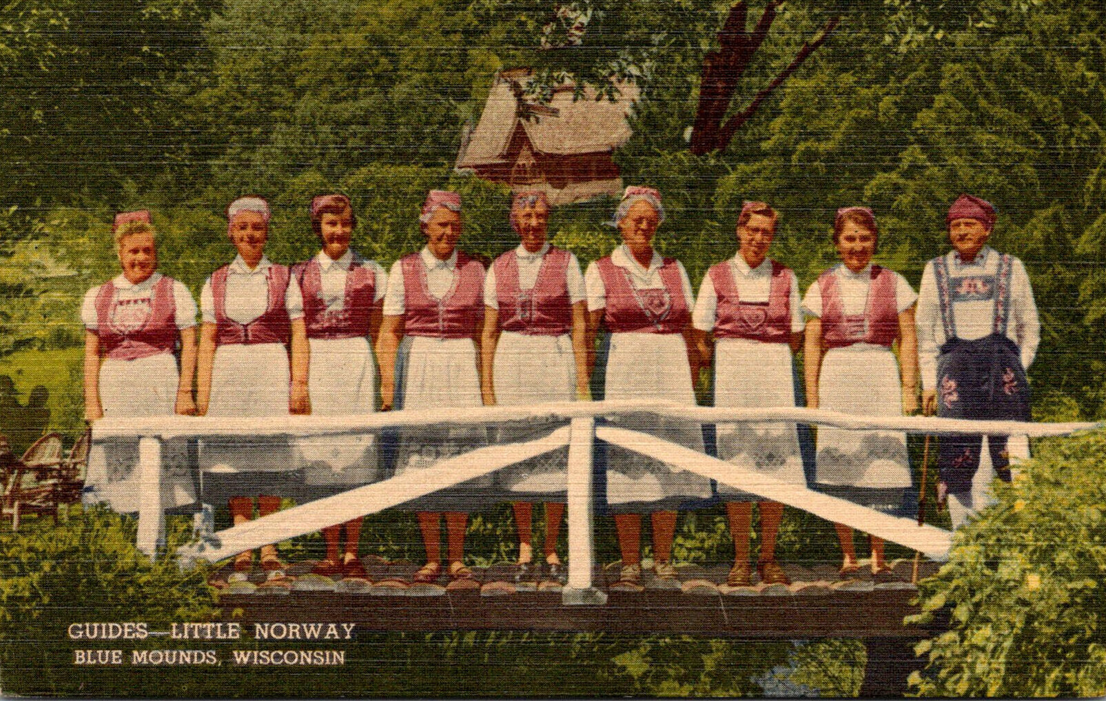 Wisconsin Blue Mounds Little Norway Guides Curteich United States