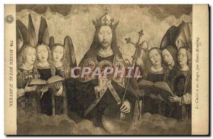 Old Postcard Christ and His Angels By Hans Memling Museum of Royal & # 39Anvers