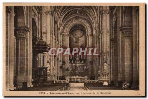 Old Postcard Sainte Anne D Auray the Basilica organ Interior