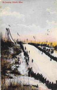 Ski Jumping Ramp Duluth Minnesota 1910 postcard