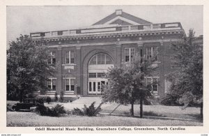 GREENSBORO, North Carolina, 1930-1950s; Odell Memorial Music Building, Greesb...