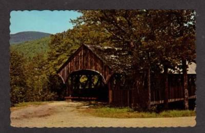 MAINE NEWRY ME Sunday River Covered Bridge near North Bethel Postcard PC