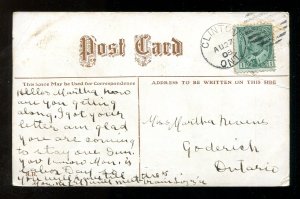 dc599 - CLINTON Ontario 1908 Albert Street. Antique Postcard