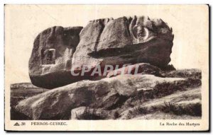 Old Postcard Perros Guirec La Roche des Martyrs