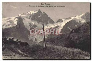 Old Postcard The Alps Surroundings Grave La Meije for the Chazelet