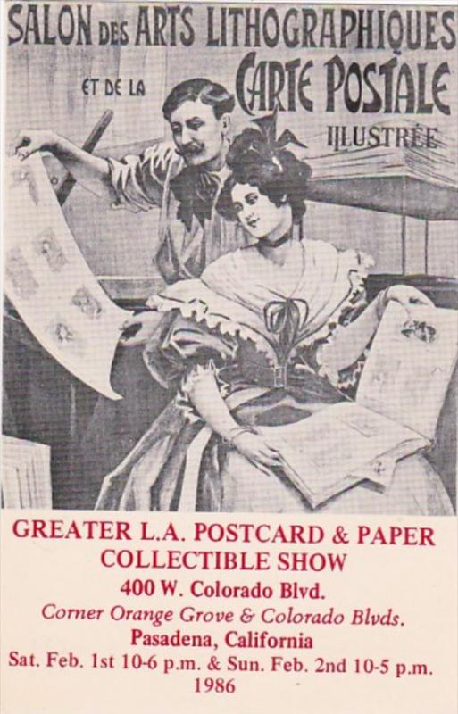 Greater Los Angeles Postcard and Paper Collectable Show 1986