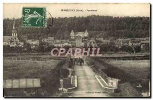 Old Postcard Panorama Serquigny