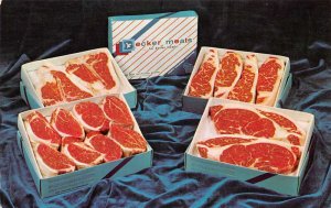 Milwaukee Wisconsin Becker Meat's Gift Steak Food Adv Non PC Back AA64266