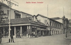 ceylon, COLOMBO, Baillie Street, Shops (1910s) Postcard