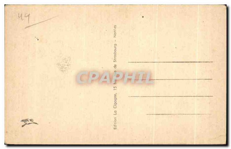 Old Postcard Nantes Tours, Moat du Chateau