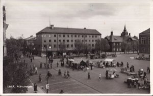 Umea Markets Sweden Old Real Photo Postcard