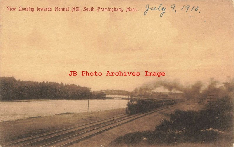 MA, South Framingham, Massachusetts, Railroad Train Tracks towards Normal Hill