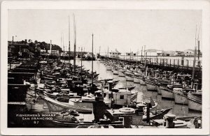 Fishermans Wharf San Francisco CA California Boats Boating Litho Postcard H32