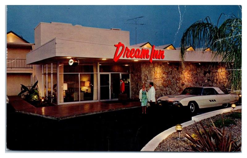 1965 Dream Inn Beach Resort Motor Hotel, Santa Cruz, CA Postcard